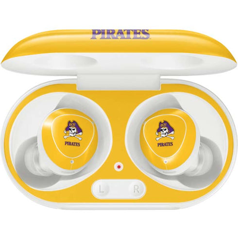 East Carolina University ECU Pirates Logo Yellow Galaxy Buds Plus Skin