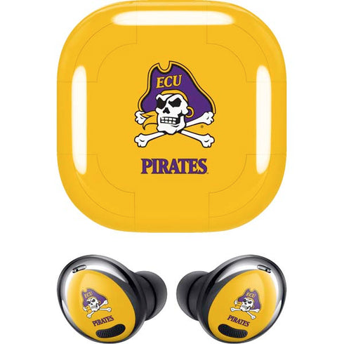 East Carolina University ECU Pirates Logo Yellow Galaxy Buds Pro Skin