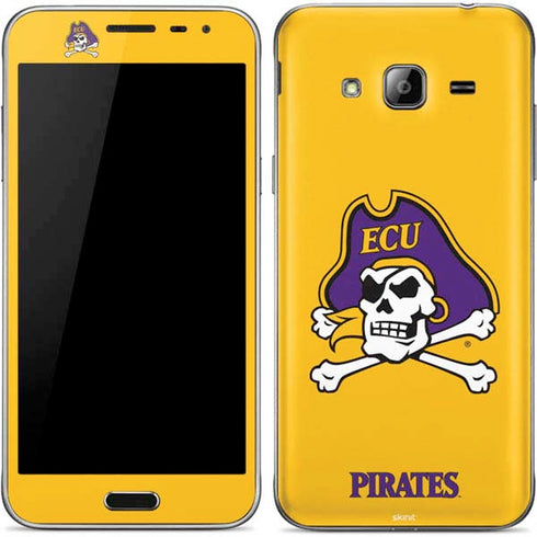 East Carolina University ECU Pirates Logo Yellow Galaxy J3 Skin