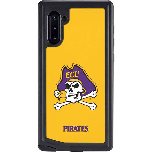 East Carolina University ECU Pirates Logo Yellow Galaxy Note 10 Waterproof Case