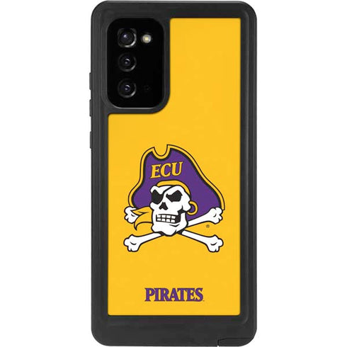 East Carolina University ECU Pirates Logo Yellow Galaxy Note20 5G Waterproof Case