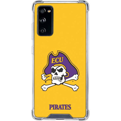 East Carolina University ECU Pirates Logo Yellow Galaxy S20 FE Clear Case