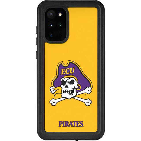 East Carolina University ECU Pirates Logo Yellow Galaxy S20 Plus Waterproof Case