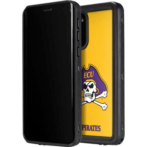 East Carolina University ECU Pirates Logo Yellow Galaxy S20 Plus Waterproof Case