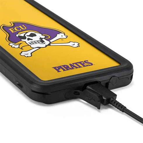 East Carolina University ECU Pirates Logo Yellow Galaxy S20 Plus Waterproof Case