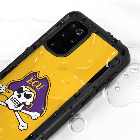 East Carolina University ECU Pirates Logo Yellow Galaxy S20 Plus Waterproof Case