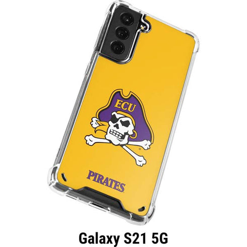 East Carolina University ECU Pirates Logo Yellow Galaxy S21 5G Clear Case