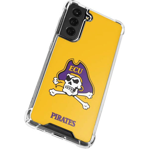 East Carolina University ECU Pirates Logo Yellow Galaxy S21 FE Clear Case