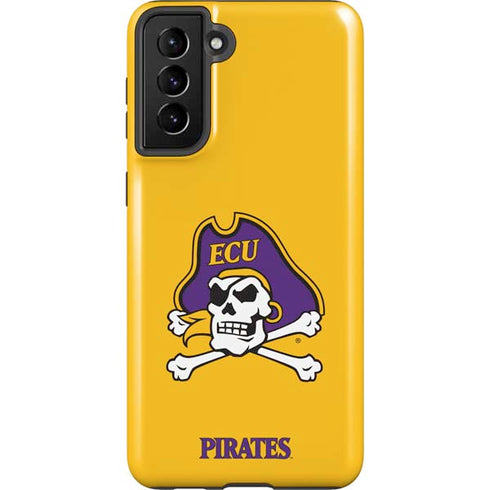 East Carolina University ECU Pirates Logo Yellow Galaxy S21 Plus 5G Pro Case