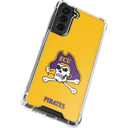 East Carolina University ECU Pirates Logo Yellow Galaxy S22 Clear Case