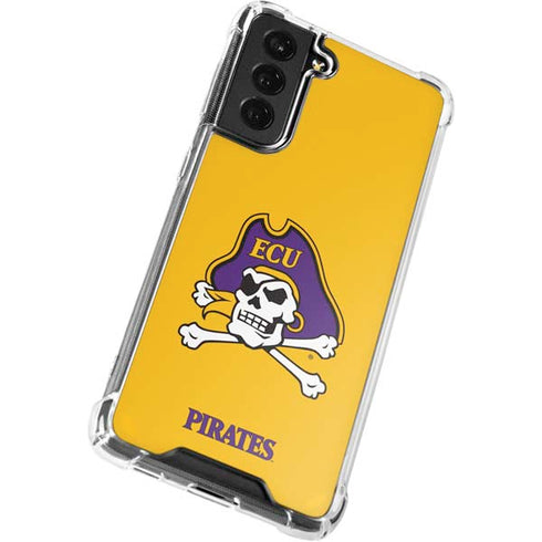 East Carolina University ECU Pirates Logo Yellow Galaxy S22 Plus Clear Case