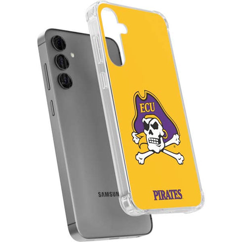 East Carolina University ECU Pirates Logo Yellow Galaxy S24 Plus Clear Case
