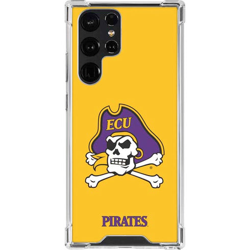 East Carolina University ECU Pirates Logo Yellow Galaxy S24 Ultra Clear Case