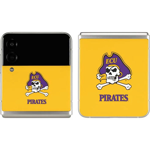 East Carolina University ECU Pirates Logo Yellow Galaxy Z Flip3 5G Skin