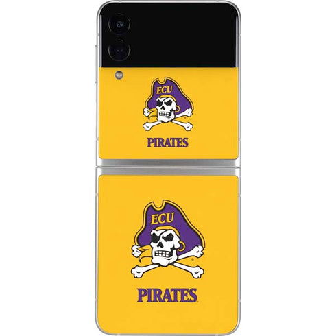 East Carolina University ECU Pirates Logo Yellow Galaxy Z Flip3 5G Skin