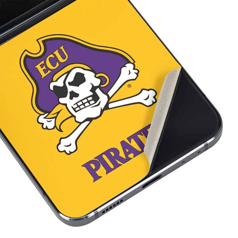 East Carolina University ECU Pirates Logo Yellow Galaxy Z Flip5 5G Skin