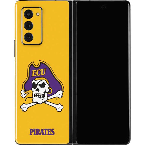 East Carolina University ECU Pirates Logo Yellow Galaxy Z Fold2 5G Skin