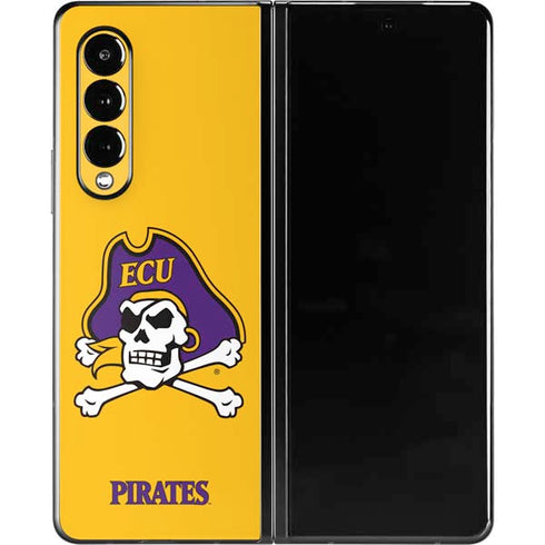 East Carolina University ECU Pirates Logo Yellow Galaxy Z Fold3 5G Skin