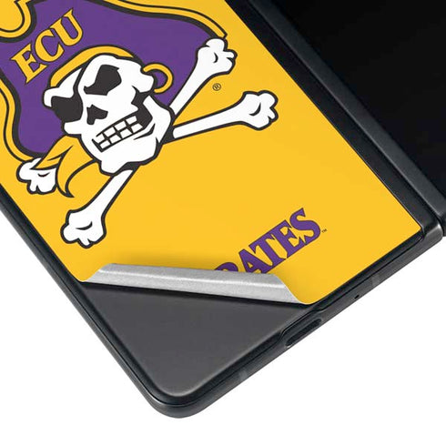 East Carolina University ECU Pirates Logo Yellow Galaxy Z Fold3 5G Skin