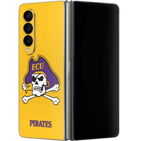 East Carolina University ECU Pirates Logo Yellow Galaxy Z Fold4 5G Skin