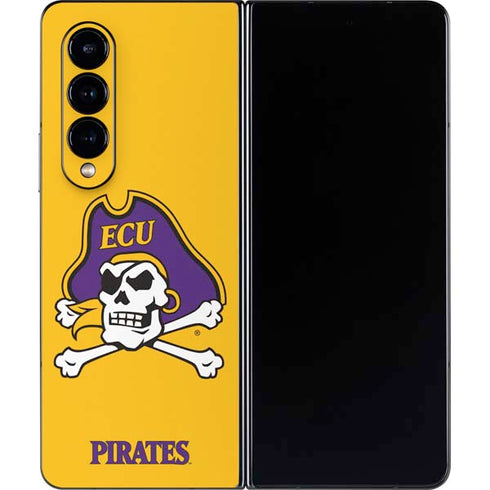 East Carolina University ECU Pirates Logo Yellow Galaxy Z Fold4 5G Skin