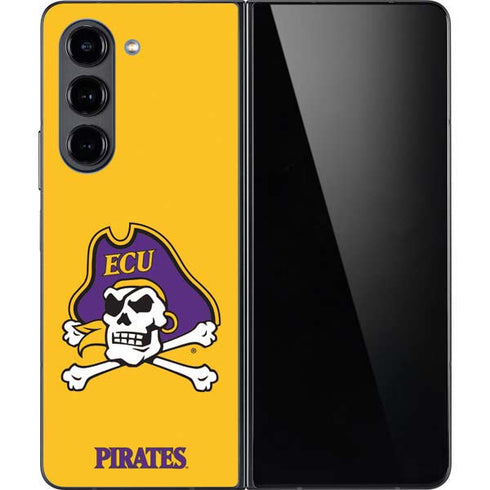 East Carolina University ECU Pirates Logo Yellow Galaxy Z Fold5 5G Skin