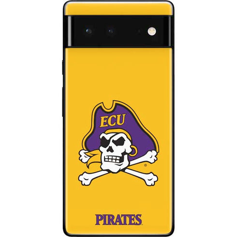 East Carolina University ECU Pirates Logo Yellow Google Pixel 6 Skin