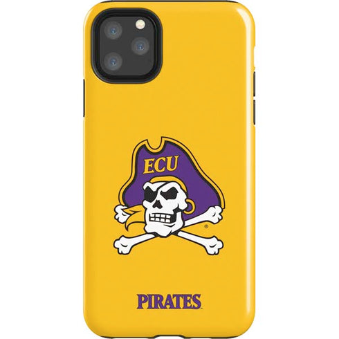 East Carolina University ECU Pirates Logo Yellow iPhone 11 Pro Max Impact Case
