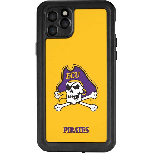East Carolina University ECU Pirates Logo Yellow iPhone 11 Pro Max Waterproof Case