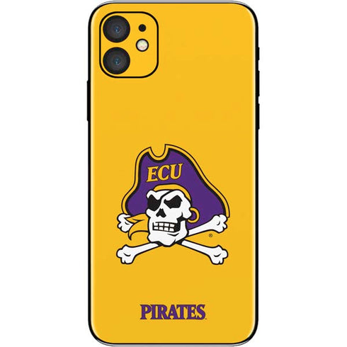 East Carolina University ECU Pirates Logo Yellow iPhone 11 Skin