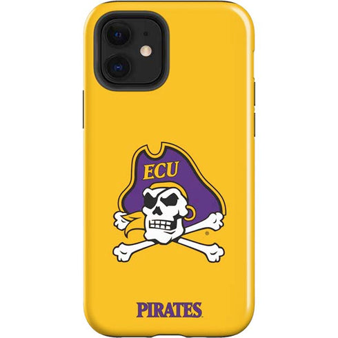 East Carolina University ECU Pirates Logo Yellow iPhone 12 Impact Case