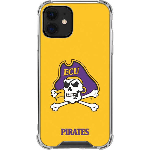 East Carolina University ECU Pirates Logo Yellow iPhone 12 Mini Clear Case