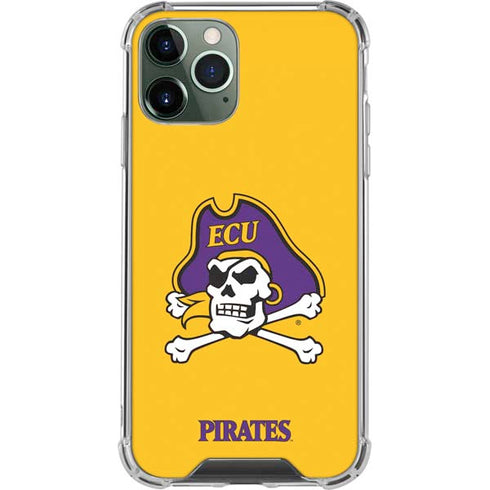 East Carolina University ECU Pirates Logo Yellow iPhone 12 Pro Clear Case