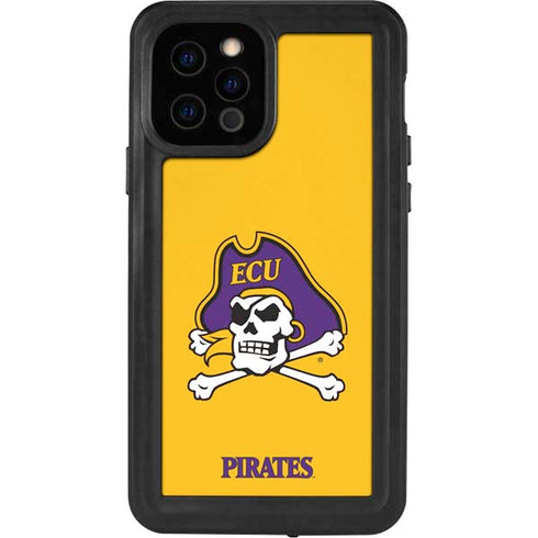 East Carolina University ECU Pirates Logo Yellow iPhone 12 Pro Waterproof Case