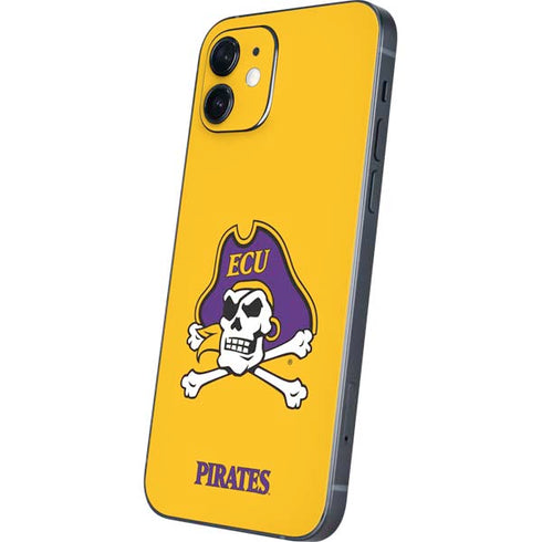 East Carolina University ECU Pirates Logo Yellow iPhone 12 Skin
