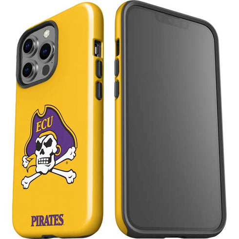 East Carolina University ECU Pirates Logo Yellow iPhone 13 Pro Impact Case