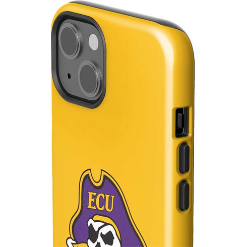 East Carolina University ECU Pirates Logo Yellow iPhone 14 Impact Case