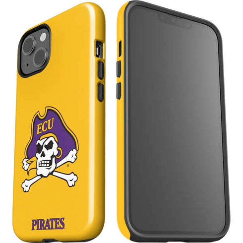 East Carolina University ECU Pirates Logo Yellow iPhone 14 Impact Case