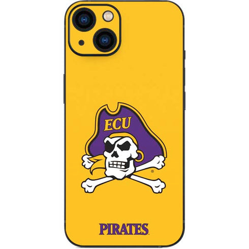 East Carolina University ECU Pirates Logo Yellow iPhone 15 Plus Skin