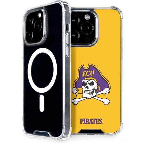 East Carolina University ECU Pirates Logo Yellow iPhone 15 Pro MagSafe Case