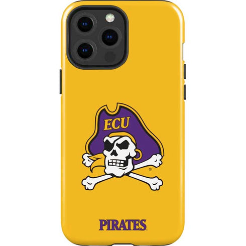 East Carolina University ECU Pirates Logo Yellow iPhone 15 Pro Max Impact Case
