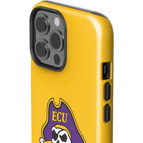 East Carolina University ECU Pirates Logo Yellow iPhone 15 Pro Max Impact Case