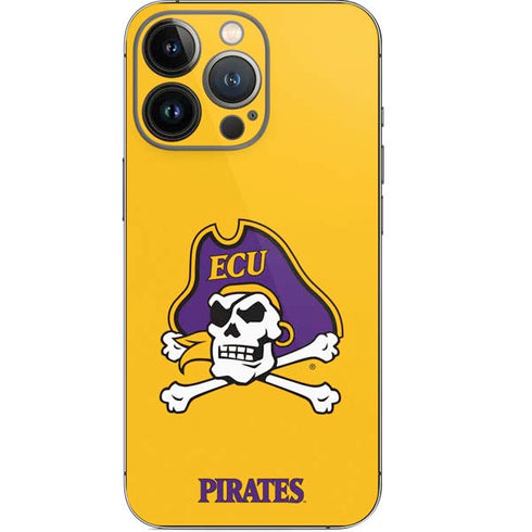 East Carolina University ECU Pirates Logo Yellow iPhone 14 Pro Skin