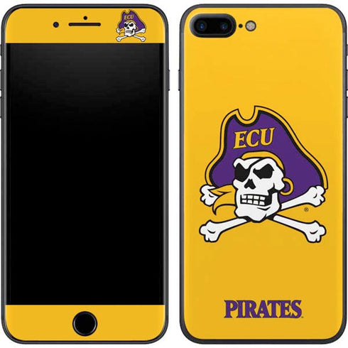 East Carolina University ECU Pirates Logo Yellow iPhone 8 Plus Skin