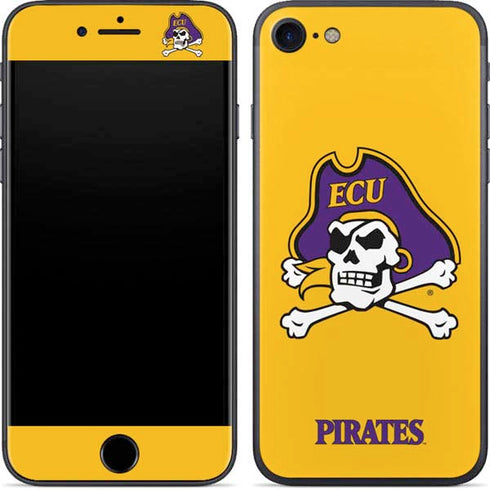 East Carolina University ECU Pirates Logo Yellow iPhone 8 Skin
