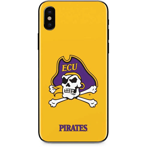 East Carolina University ECU Pirates Logo Yellow iPhone XS Skin