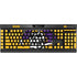 East Carolina University ECU Pirates Logo Yellow K95 RGB PLATINUM Mechanical Gaming Keyboard Skin