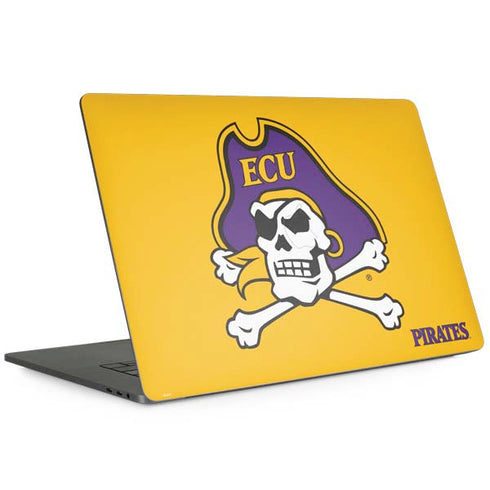 East Carolina University ECU Pirates Logo Yellow Apple MacBook Pro 15-inch Skin
