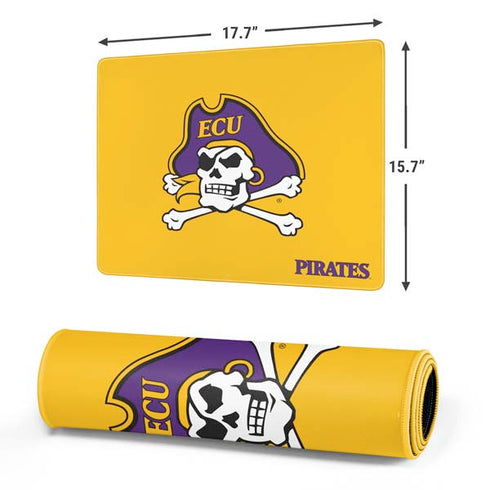 East Carolina University ECU Pirates Logo Yellow Gaming Mouse Pad