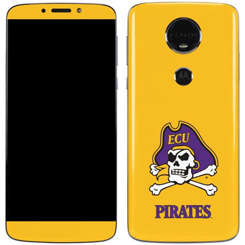 East Carolina University ECU Pirates Logo Yellow Moto E5 Plus Skin